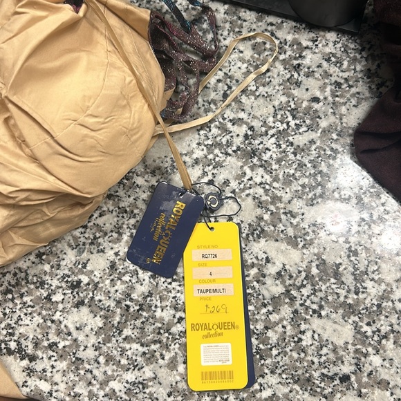 Iridescent sparkling Prom dress blue and pink - Picture 9 of 9